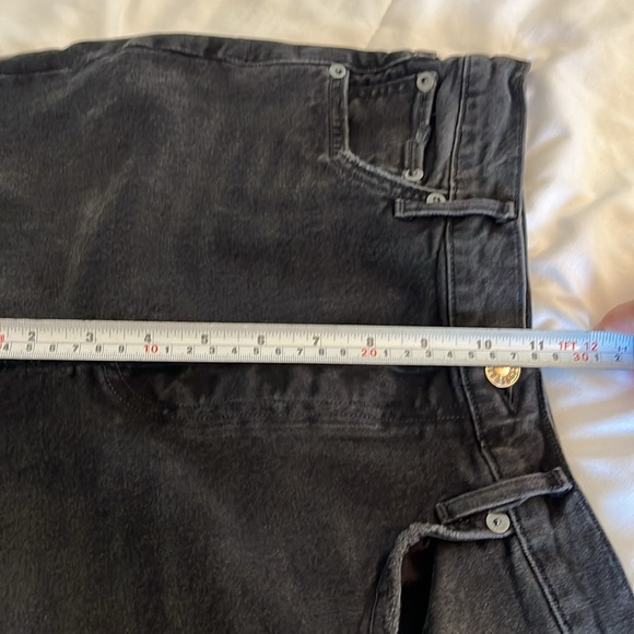 Agolde Riley High Rise Straight Crop in panoramic Black Size 28. - Picture 12 of 14